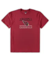 Men's Cardinal Arizona Cardinals Big and Tall Lodge T-shirt and Pants Sleep Set