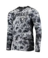 Men's Black Las Vegas Raiders Tie-Dye Long Sleeve T-shirt