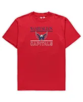 Men's Red Washington Capitals Big and Tall Lodge T-shirt Pants Sleep Set