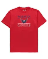 Men's Red Washington Capitals Big and Tall Lodge T-shirt and Pants Sleep Set