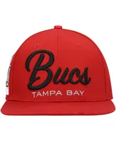 Men's Red Tampa Bay Buccaneers Lv Super Bowl Champions Script Wordmark Snapback Hat