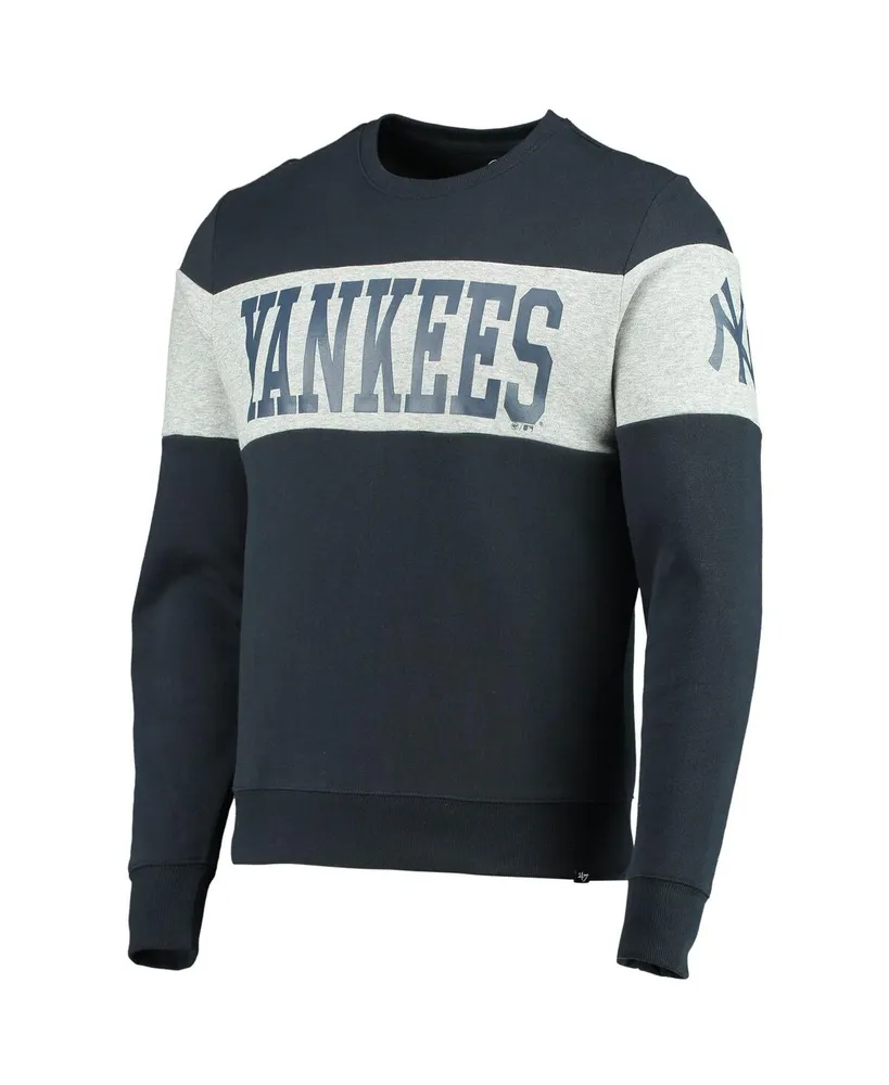 Men's Navy, Heathered Gray New York Yankees Interstate Pullover Sweatshirt