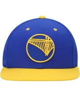 Men's Royal and Gold Golden State Warriors Upside Down Snapback Hat