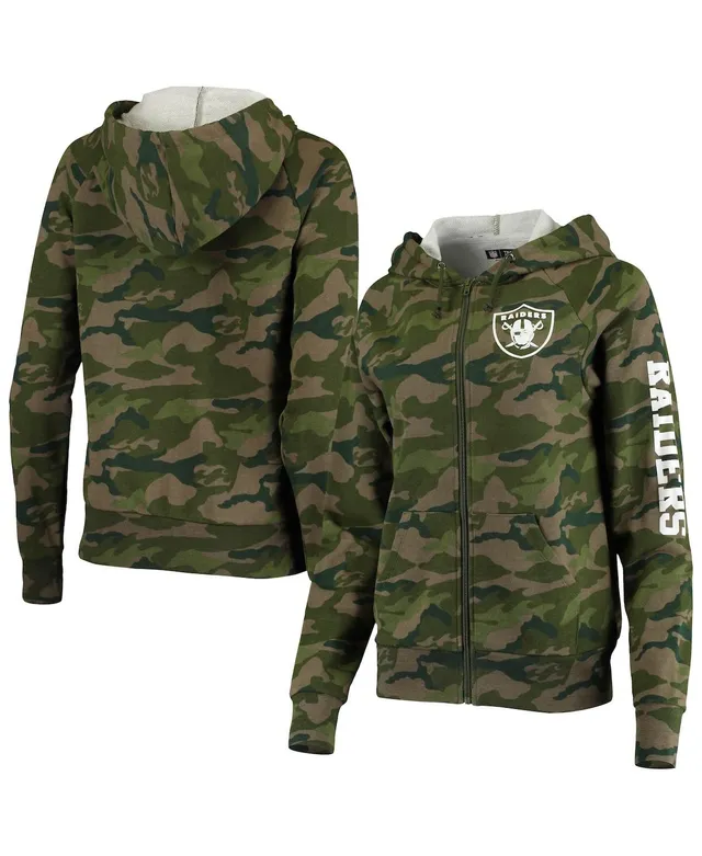 Women's New Era Camo Cincinnati Bengals Raglan Full-Zip Hoodie