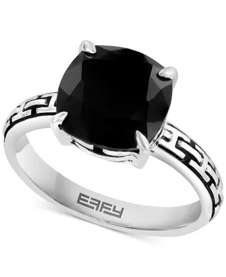 Effy Onyx Ring in Sterling Silver