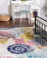 Closeout! Bayshore Home Beau Seahorse 5'3" x 8' Area Rug