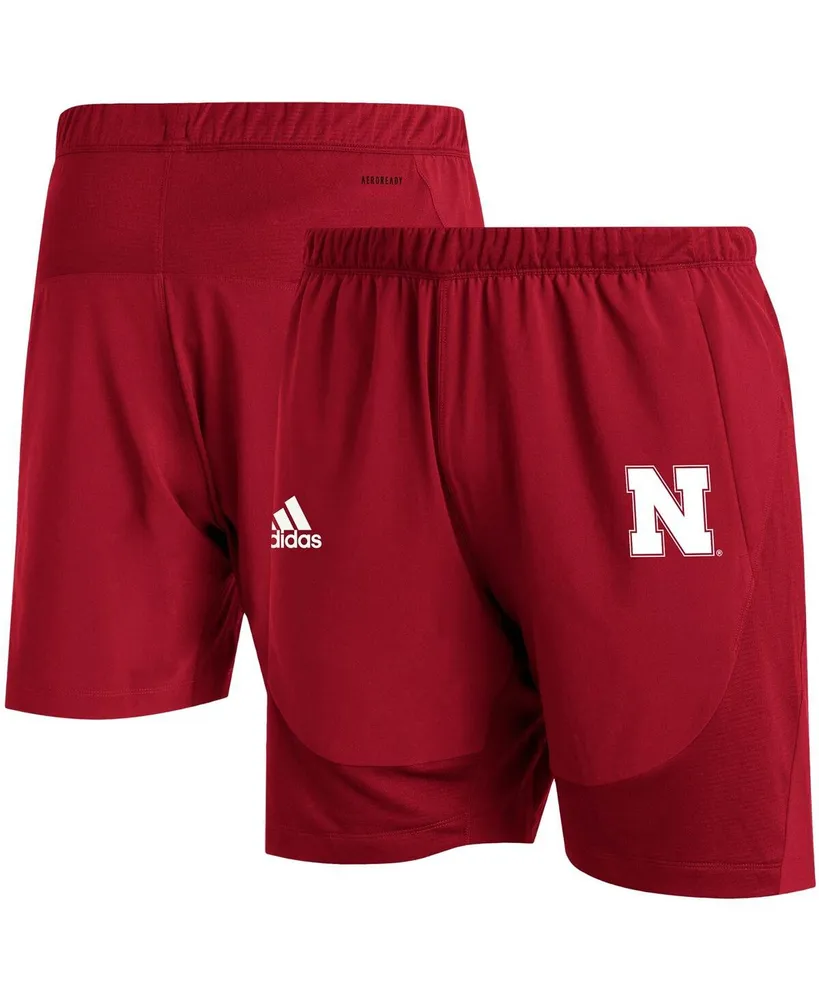 Men's Adidas Scarlet Nebraska Huskers 2021 Sideline Aeroready Training Shorts