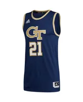 Men's adidas Number 21 Navy Georgia Tech Yellow Jackets Swingman Basketball Jersey