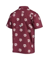 Men's Columbia Maroon Texas A&M Aggies Super Slack Tide Omni-Shade Button-Up Shirt