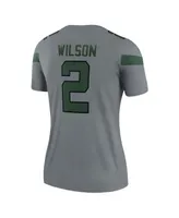 Women's Nike Zach Wilson Gray New York Jets Inverted Legend Jersey