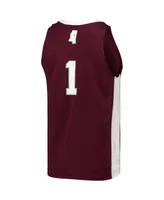 Men's adidas Number 1 Maroon Mississippi State Bulldogs Team Swingman Basketball Jersey