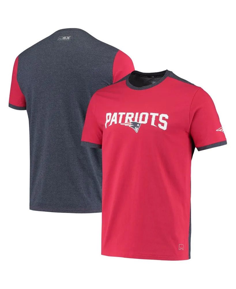 Men's Msx by Michael Strahan Red, Navy New England Patriots Mesh Back T-shirt