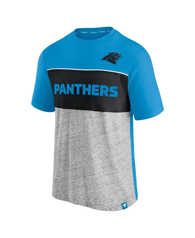 Men's Nike Heathered Gray Carolina Panthers Primary Logo T-Shirt