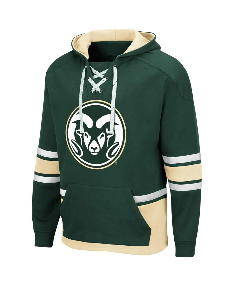 Men's Colosseum Green Colorado State Rams Lace Up 3.0 Pullover Hoodie