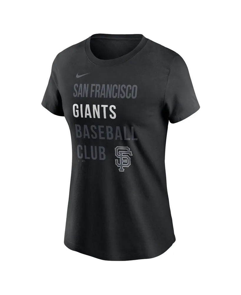 Women's Nike Black San Francisco Giants Baseball Club T-shirt