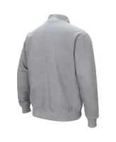 Men's Colosseum Heathered Gray Harvard Crimson Tortugas Team Logo Quarter-Zip Jacket