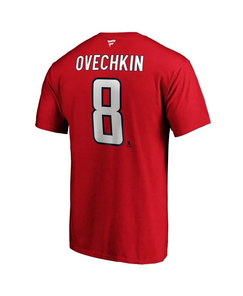 Men's Fanatics Alexander Ovechkin Red Washington Capitals Big and Tall Captain Patch Name Number T-shirt