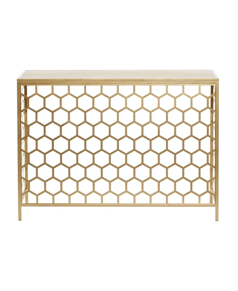 Metal Contemporary Console Table - Gold
