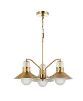 Colin 3-Light Adjustable Retro Hurricane Led Chandelier