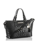 Brahmin Mini Asher Melbourne Embossed Leather Satchel