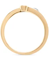 Wrapped Diamond Bezel Statement Ring (1/10 ct. t.w.) in 14k Gold, Created for Macy's