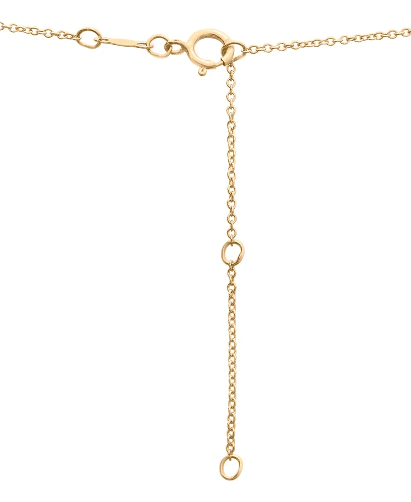 Wrapped Diamond Teardrop Pendant Necklace (1/10 ct. t.w.) in 14k Gold, 17" + 2" extender, Created for Macy's