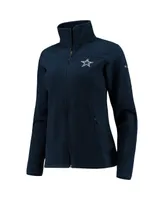 Women's Columbia Navy Dallas Cowboys Give And Go Fleece Full-Zip Jacket