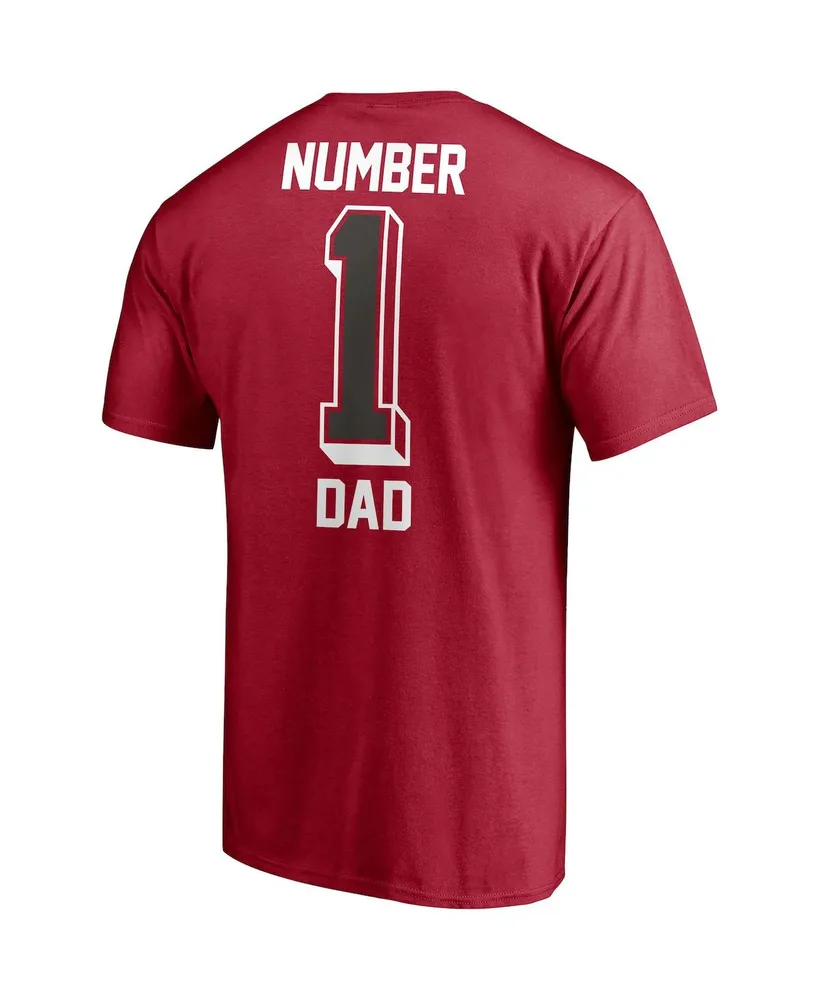 Men's Fanatics Red Tampa Bay Buccaneers #1 Dad T-shirt