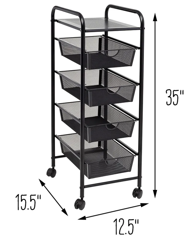 Honey Can Do 4-Drawer Rolling Cart