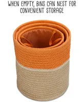 Honey Can Do Paper Straw Nesting Baskets with Handles, Set of 3