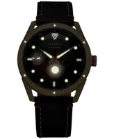 Marvel by Citizen Tony Stark Black Leather Strap Watch 43mm