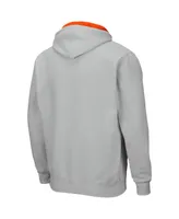 Men's Colosseum Gray Bowling Green St. Falcons Arch & Logo 3.0 Full-Zip Hoodie