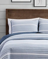 Brooklyn Loom Niari Yarn Dye Stripe Piece Quilt Set