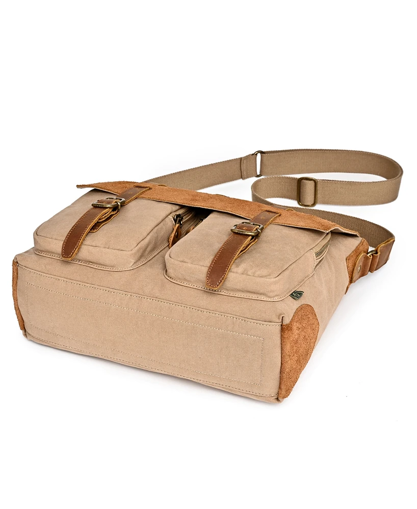 Tsd Brand Valley Oak Canvas Messenger Bag