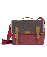 Tsd Brand Mountain Wood Canvas Messenger Bag