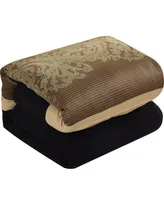 Stratford Park Milan 7-Piece Comforter Set, California King - Black and Gold