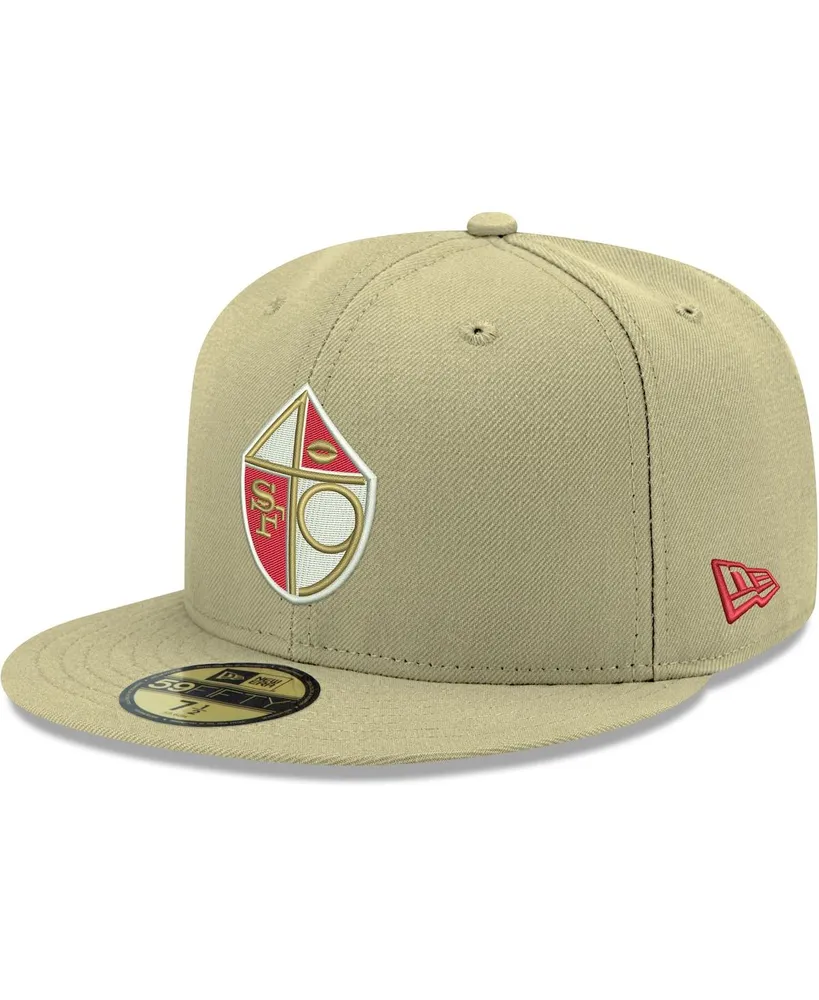 Men's New Era Gold San Francisco 49ers Omaha Throwback 59FIFTY Fitted Hat