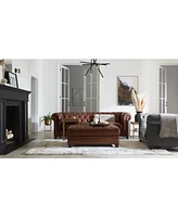 Closeout! Ciarah Chesterfield Leather Loveseat, Created for Macy's