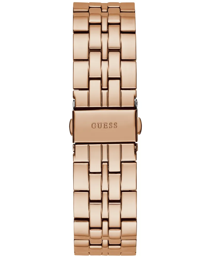 Guess Women's Glitz Rose Gold-Tone Stainless Steel Bracelet Watch 40mm - Rose Gold