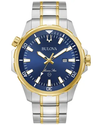 Bulova Men's Marine Star Two-Tone Stainless Steel Bracelet Watch 43mm - Two