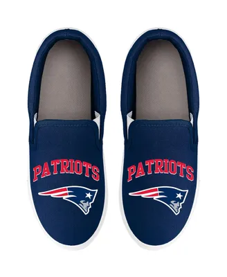 Women's Foco New England Patriots Big Logo Slip-On Sneakers