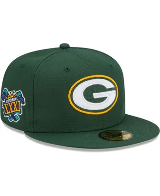 Men's New Era Green Green Bay Packers Patch Up Super Bowl Xxxi 59FIFTY Fitted Hat