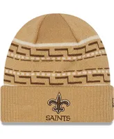 Men's New Era Tan New Orleans Saints Dude Cuffed Knit Hat