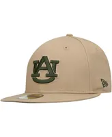 Men's New Era Tan Auburn Tigers Camel & Rifle 59FIFTY Fitted Hat