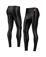 Women's ZooZatz Black Clemson Tigers Shine Liquid Leggings