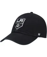 Men's '47 Black Los Angeles Kings Logo Clean Up Adjustable Hat