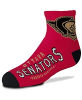 Youth Boys and Girls For Bare Feet Ottawa Senators 2-Pack Team Quarter-Length Socks