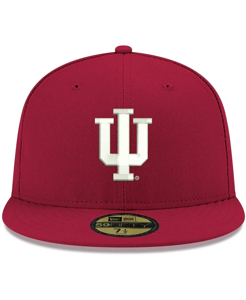 Men's New Era Crimson Indiana Hoosiers Basic 59FIFTY Team Fitted Hat