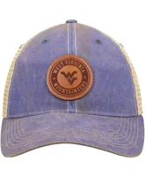 Men's Navy West Virginia Mountaineers Target Old Favorite Trucker Snapback Hat