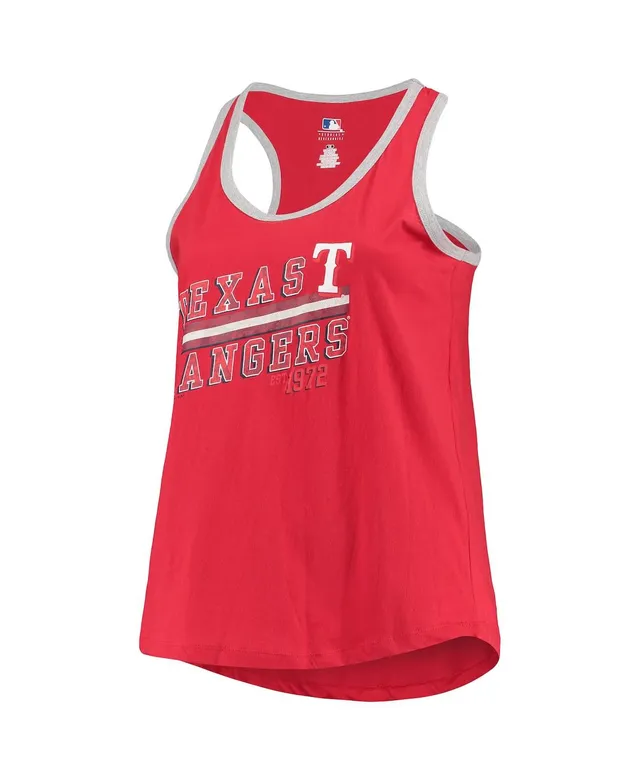 Women's Royal Texas Rangers Plus Size Racerback Tank Top